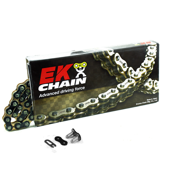 MRD H/Duty MX Chain 520 / 120L Black w/ Gold - EK Chain