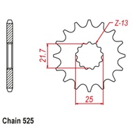 Sprocket Front Conv 525-17T