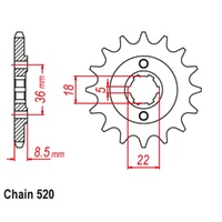 Sprocket Front 520-15T