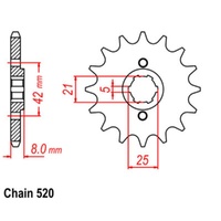 Sprocket Front Conv 520-14T