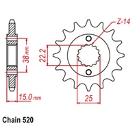 Sprocket Front 520-15T