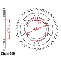 Sprocket Rear Steel 520-41T