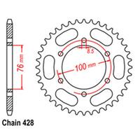 Sprocket Rear Steel 428-47T