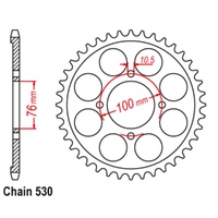 Sprocket Rear Steel 530-46T