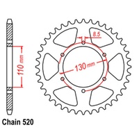 Sprocket Rear Steel 520-48T