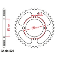 Sprocket Rear Steel 520-32T