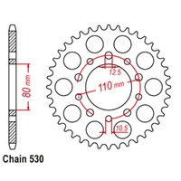 Sprocket Rear Conv Steel 530-46T