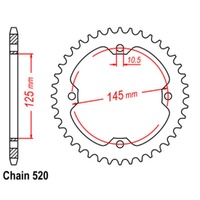 Sprocket Rear Steel 520-36T