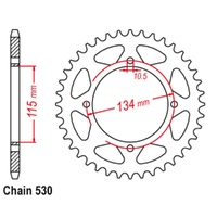 Sprocket Rear Steel 530-46T