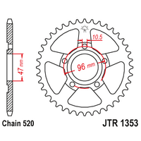 Sprocket Rear Steel 520-42T