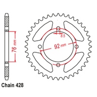 Sprocket Rear Steel 420-41T