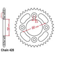 Sprocket Rear Steel 428-39T