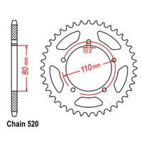 Sprocket Rear Steel 520-38T