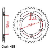 Sprocket Rear Steel 428-49T