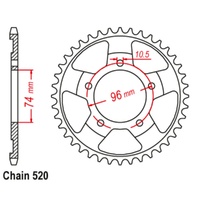 Sprocket Rear Steel 520-41T