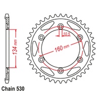 Sprocket Rear Steel 530-41T