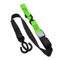 Tie Downs (2 Pack) Twin Hook 38mm Black / Green