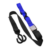 Tie Downs (2 Pack) Twin Hook 38mm Black / Blue