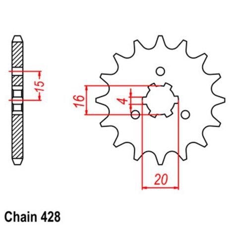 Sprocket Front 428-14T