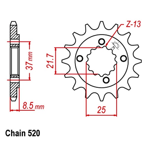 Sprocket Front 520-14T