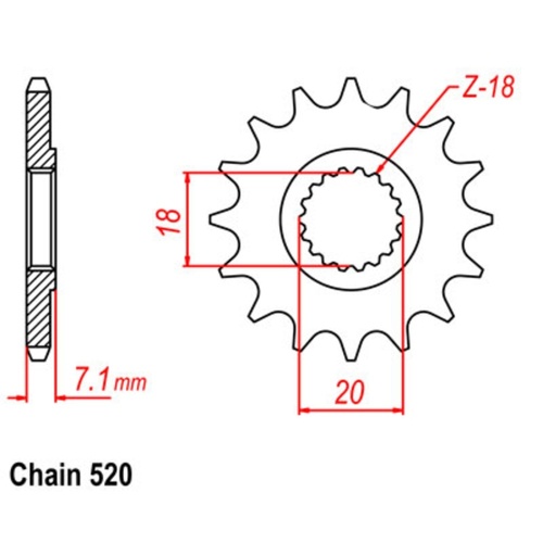 Sprocket Front Conv 520-11T