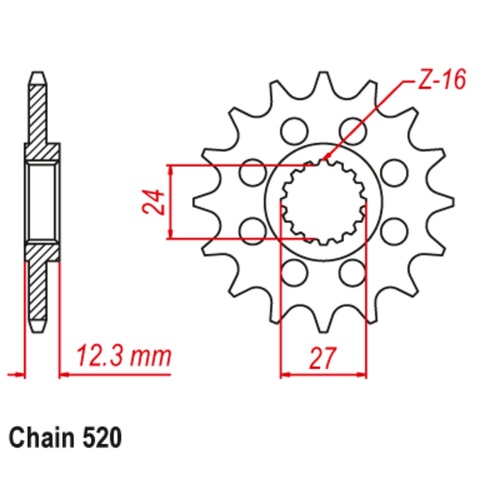 Sprocket Front Conv 520-15T