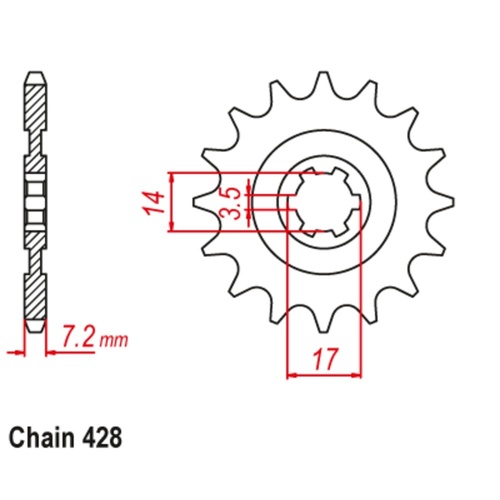 Sprocket Front 428-13T