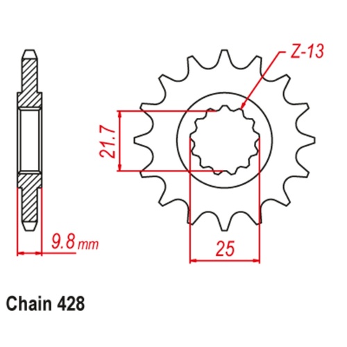 Sprocket Front 428-19T