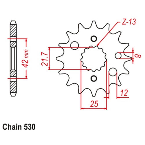 Sprocket Front Conv 530-16T