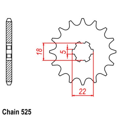 Sprocket Front Std 13T for 525# Chain