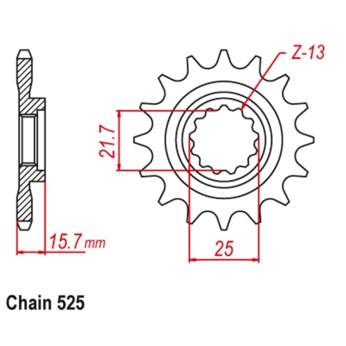 Sprocket Front 525-15T