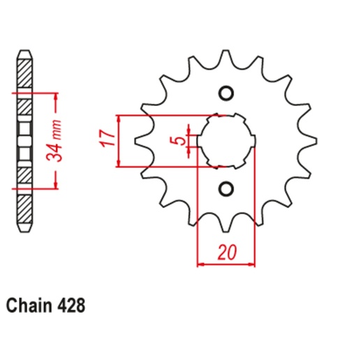 Sprocket Front 428-15T