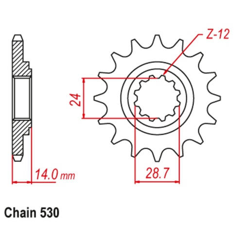 Sprocket Front 530-17T