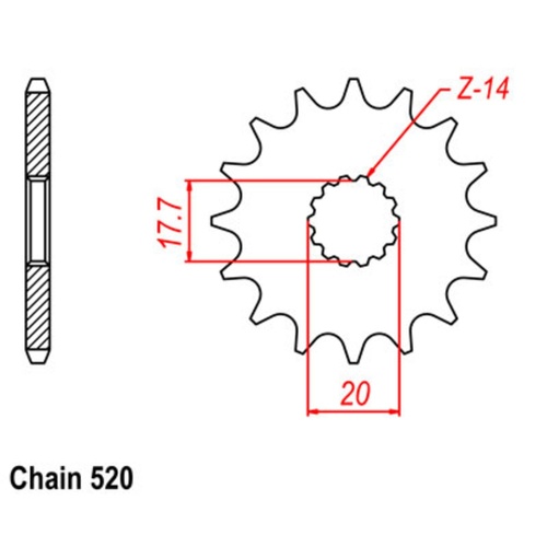 Sprocket Front Conv 520-13T