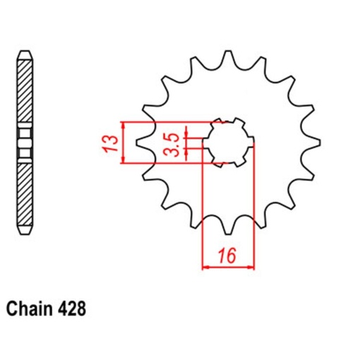 Sprocket Front 428-15T