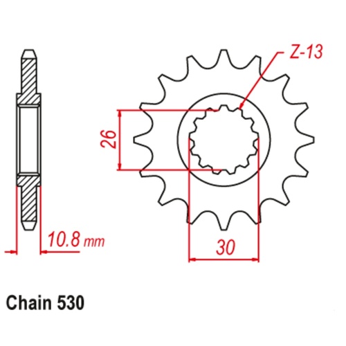 Sprocket Front Conv 530-14T