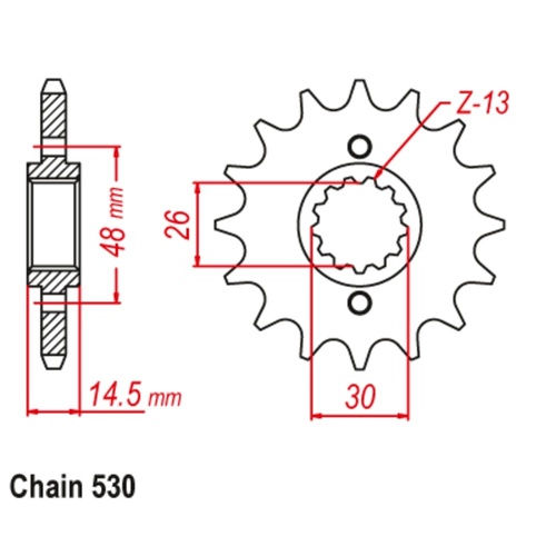 Sprocket Front Conv 530-16T