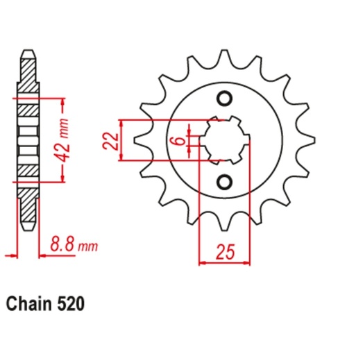 Sprocket Front 520-15T