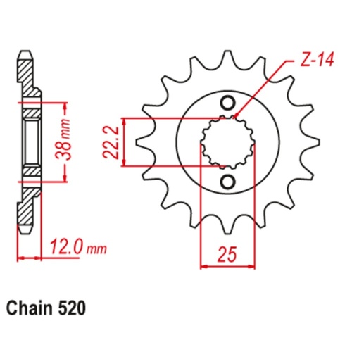 Sprocket Front 520-15T