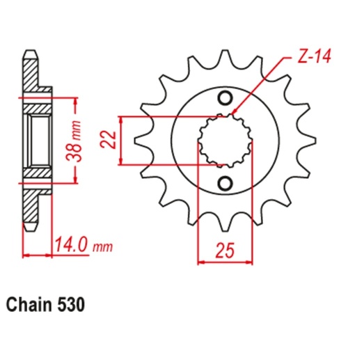 Sprocket Front 530-15T