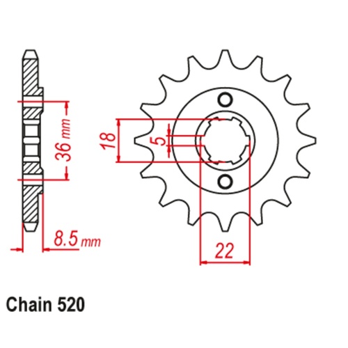 Sprocket Front 520-15T