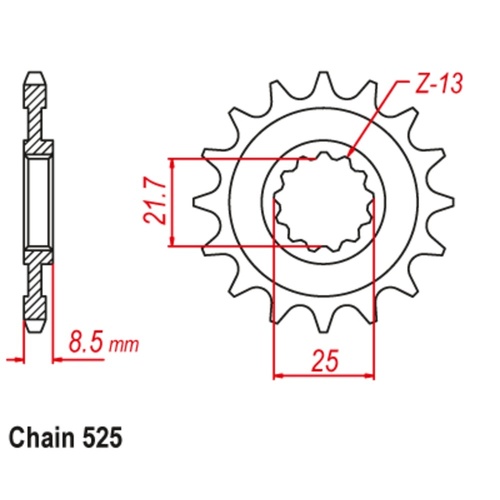 Sprocket Front 525-16T