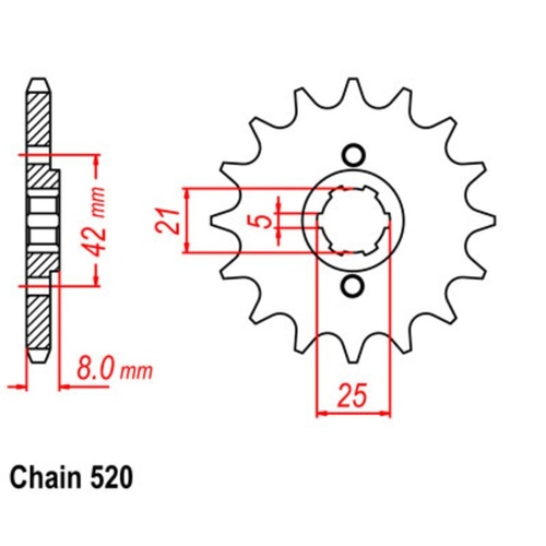 Sprocket Front Conv 520-13T