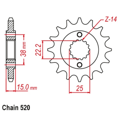 Sprocket Front 520-15T