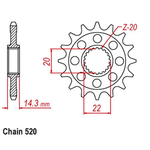 Sprocket Front 520-16T