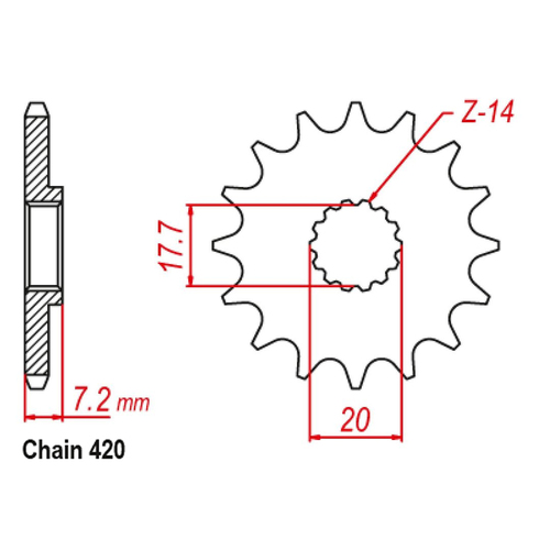 Sprocket Front 420-15T