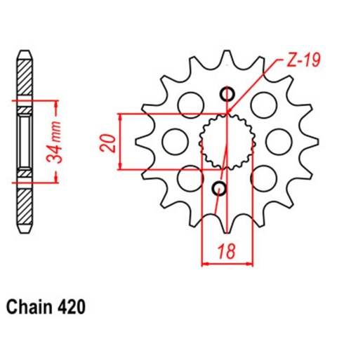 Sprocket Front 420-14T