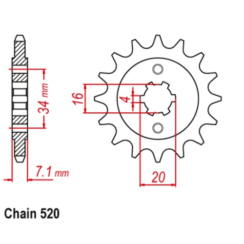 Sprocket Front 520-14T