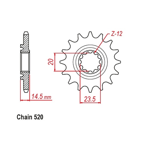 Sprocket Front 520-12T