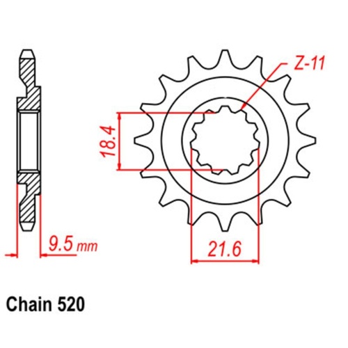 Sprocket Front 520-15T